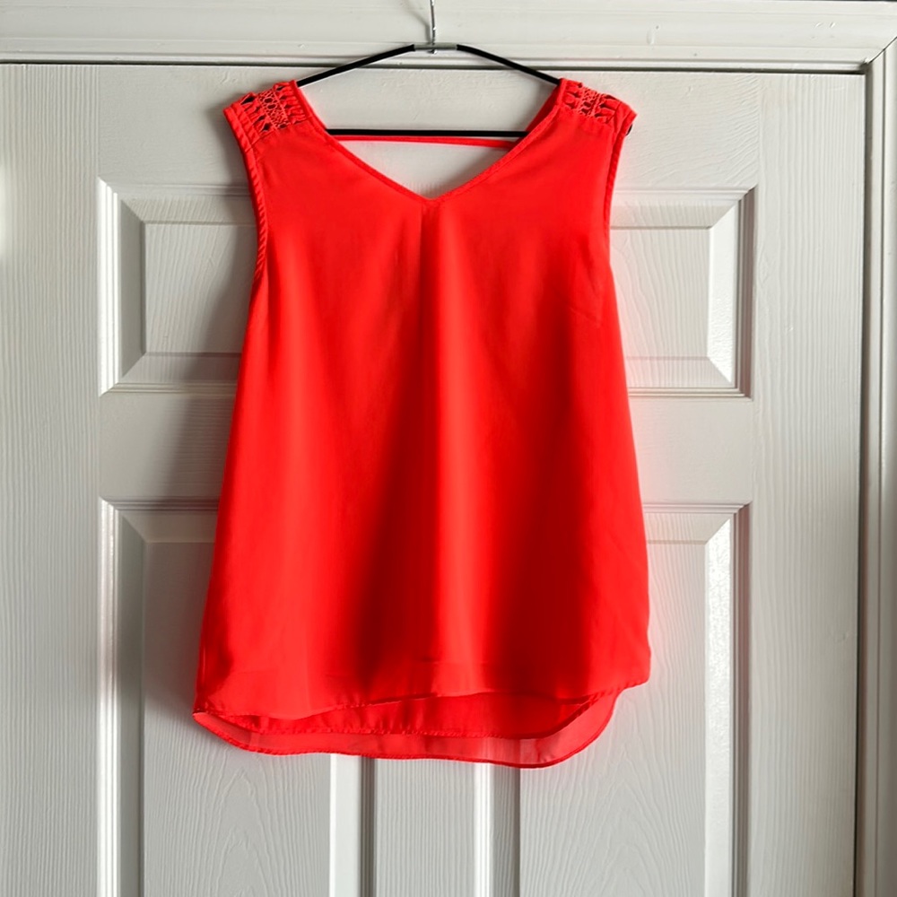 Skies are Blue neon orange blouse